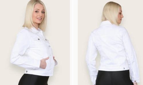 White Voggo Cotton Denim Jacket