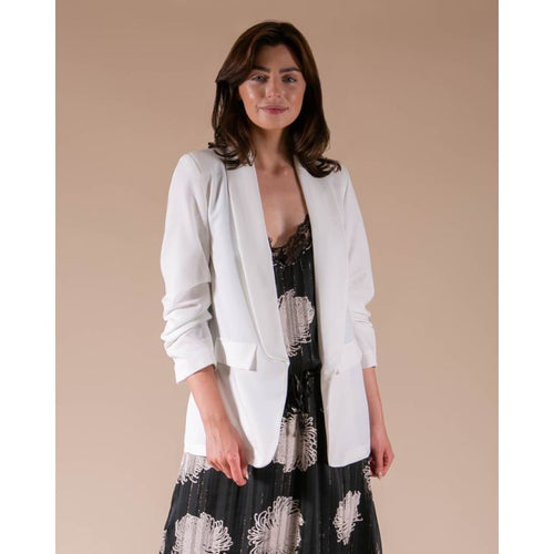 Rouched Sleeve Blazer