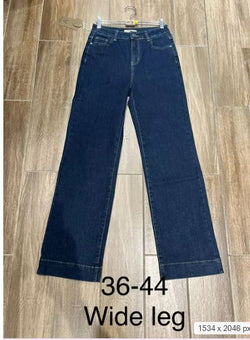 Wide Leg Indigo Stitch Seam Voggo Jeans
