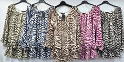 Tiered Zebra Tunic Top