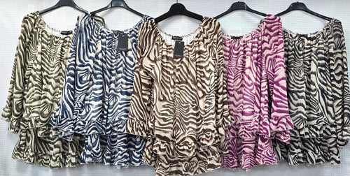 Tiered Zebra Tunic Top